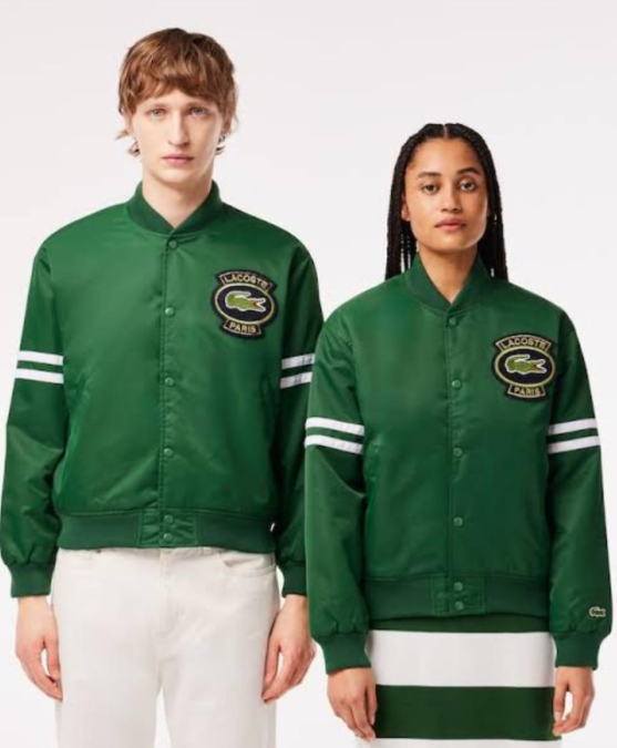 Lacoste Unisex Long Sleeve Varsity Bomber Jacket